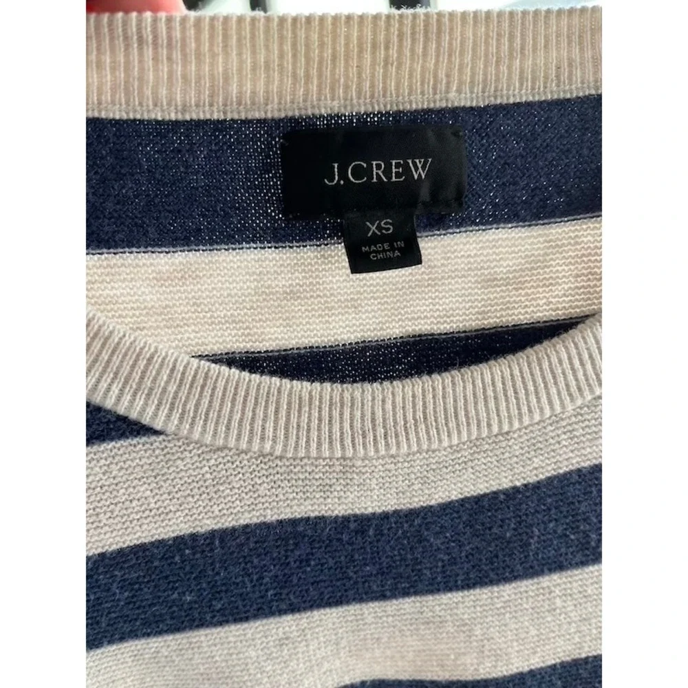 J.Crew XS Striped Crewneck Sweater Preppy Coastal Nautical Vintage